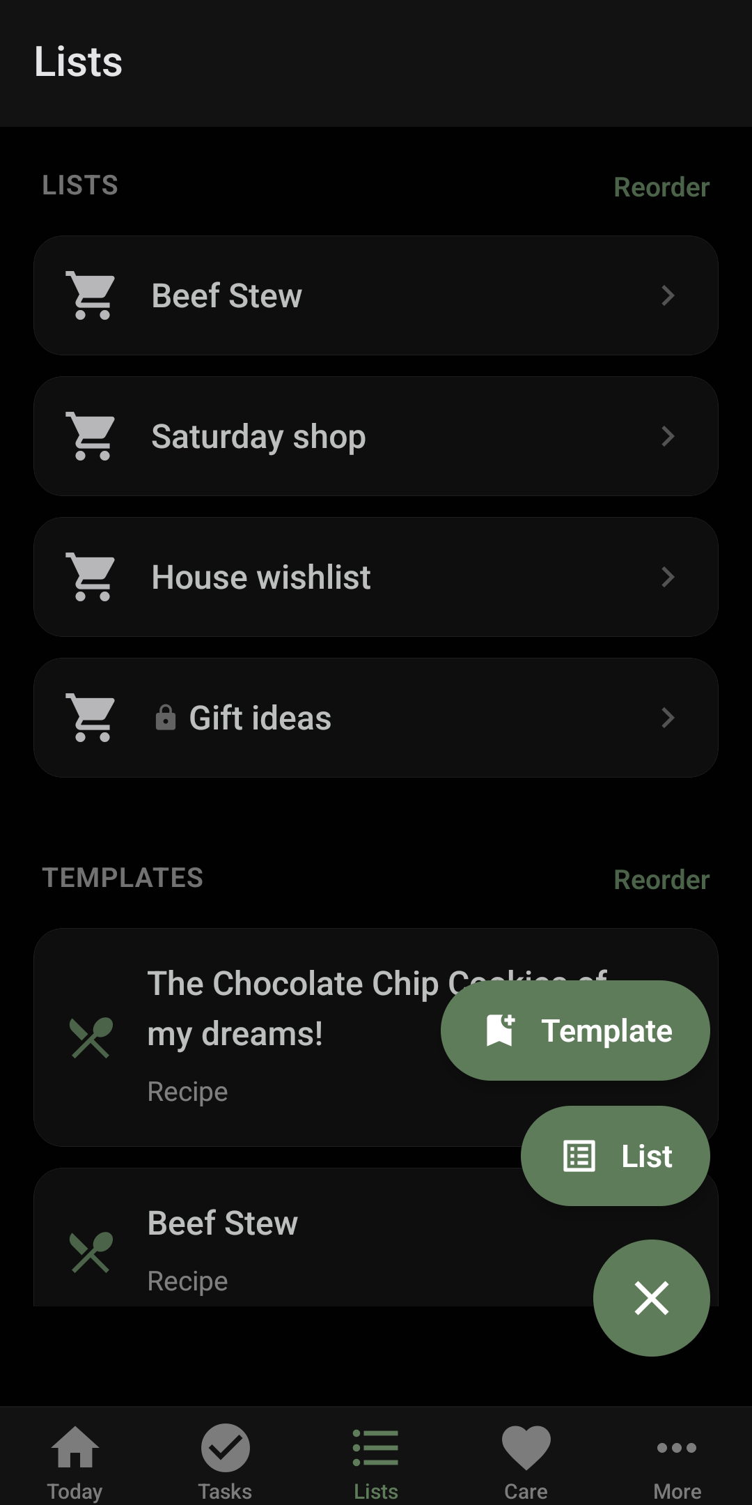 Lists that think for you screenshot